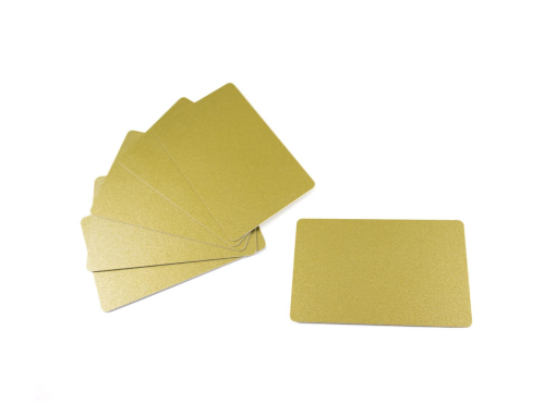 JQ708 PVC Plastic Cards Blank Gold Metallic